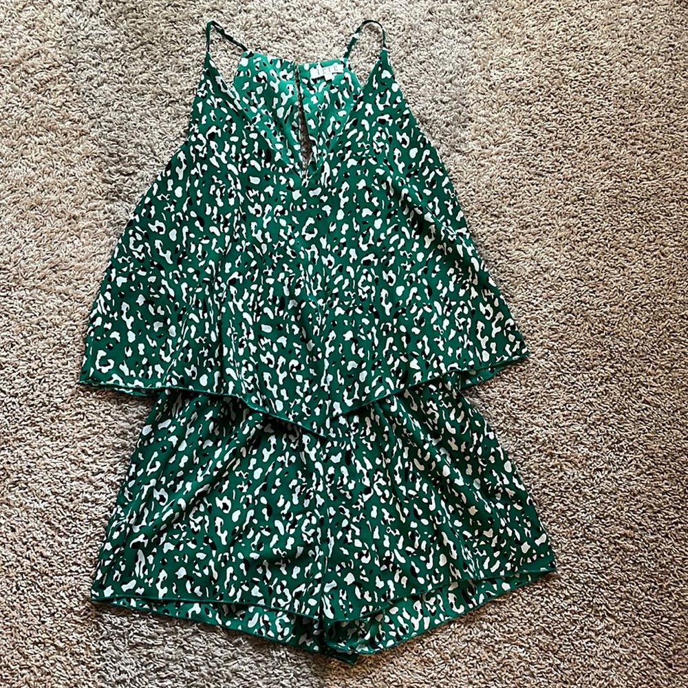 TCEC Green Leopard Romper
